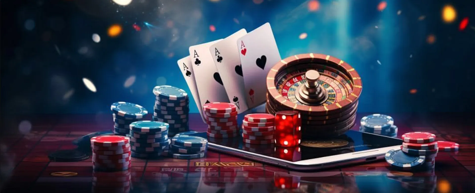 Megapari Casino Online Austria background with vibrant casino graphics